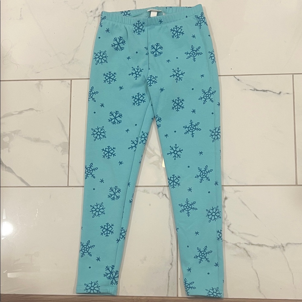 Cat & Jack Teal Snowflake Leggings